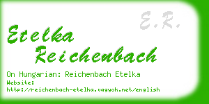 etelka reichenbach business card